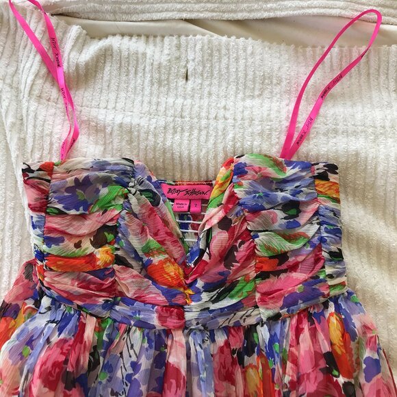 Betsey Johnson Floral Strapless Dress - Picture 3 of 3